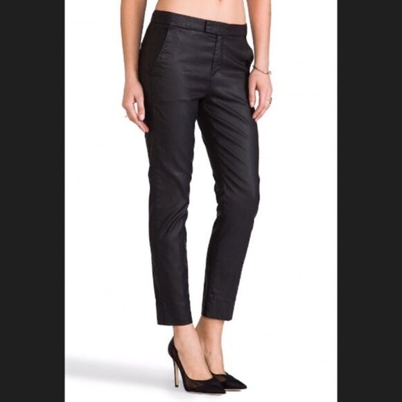 7 For All Mankind Black Low-Rise Chino Ankle Jean 24 - Picture 2 of 7